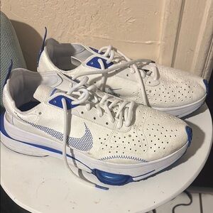 White and Blue Nike Golf shoes